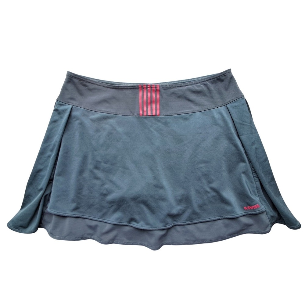 KSwiss Women's Athletic Skirt Shorts Tennis Golf Athleisure Dark Gray Medium - Picture 2 of 6